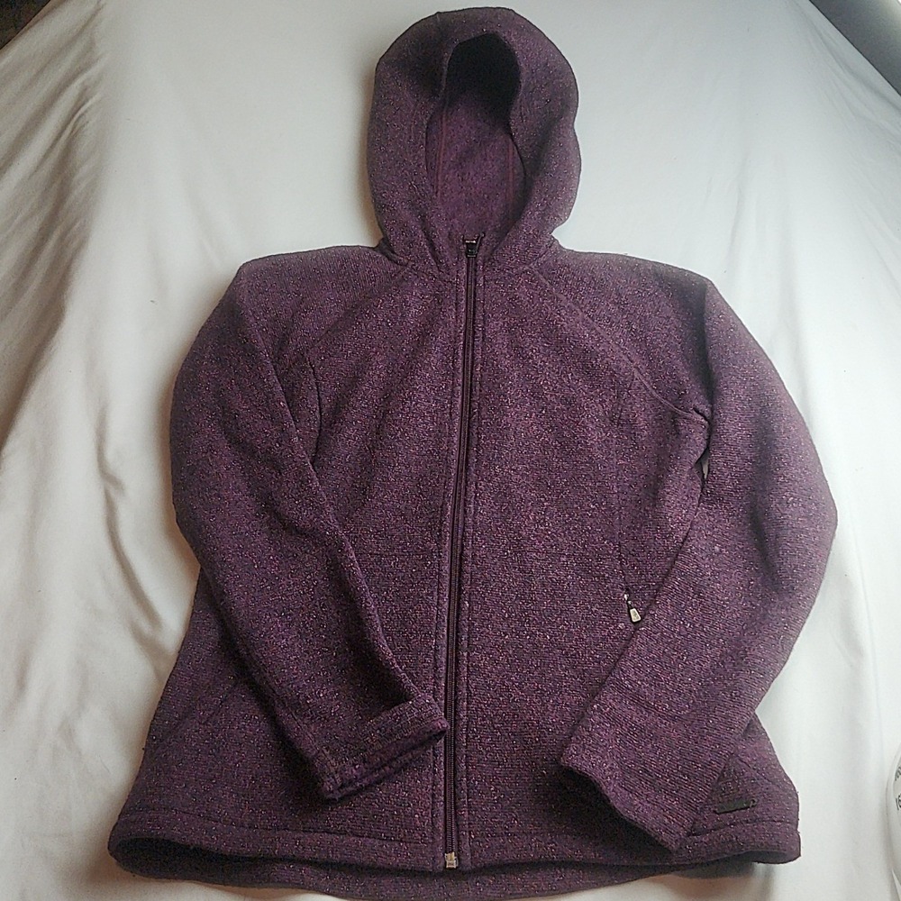 Smartwool Full Zip Hoodie Fleece Jacket Heathered Purple Women's Size Medium